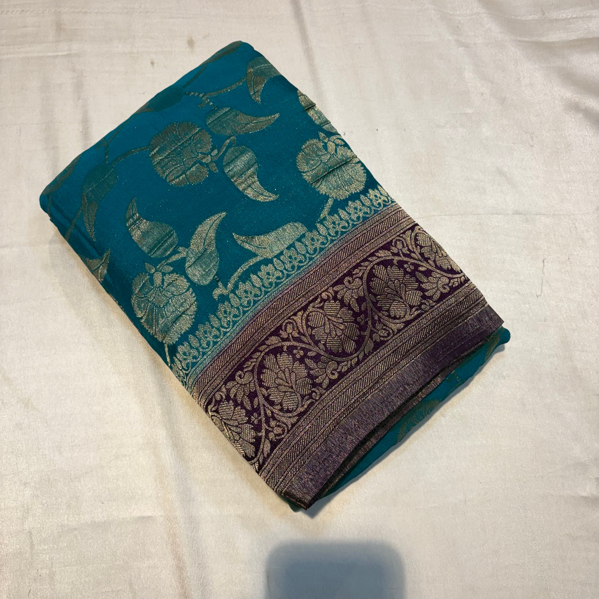 PREMIUM KHADDI GEORGETTE SAREE