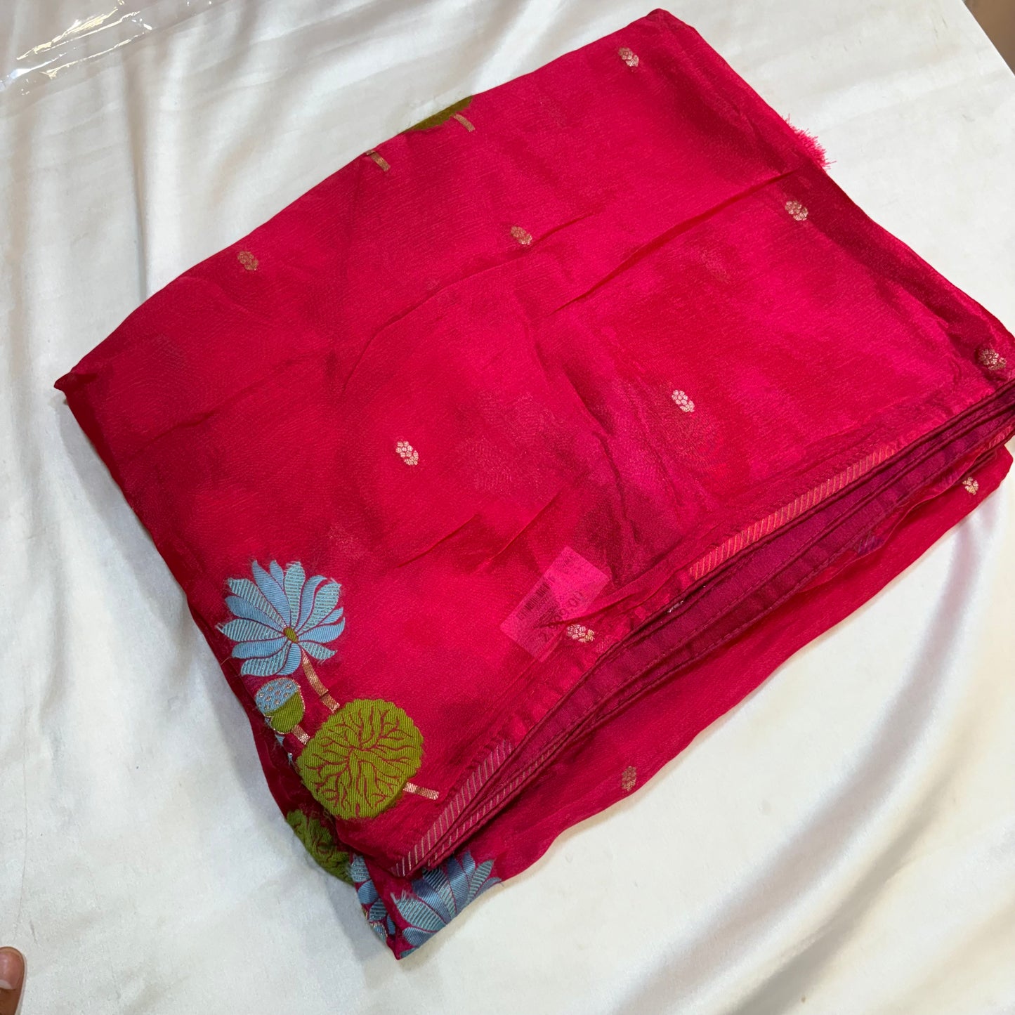 PREMIUM KOLKATA CREAPE SAREE WITH MEENA BUTTA