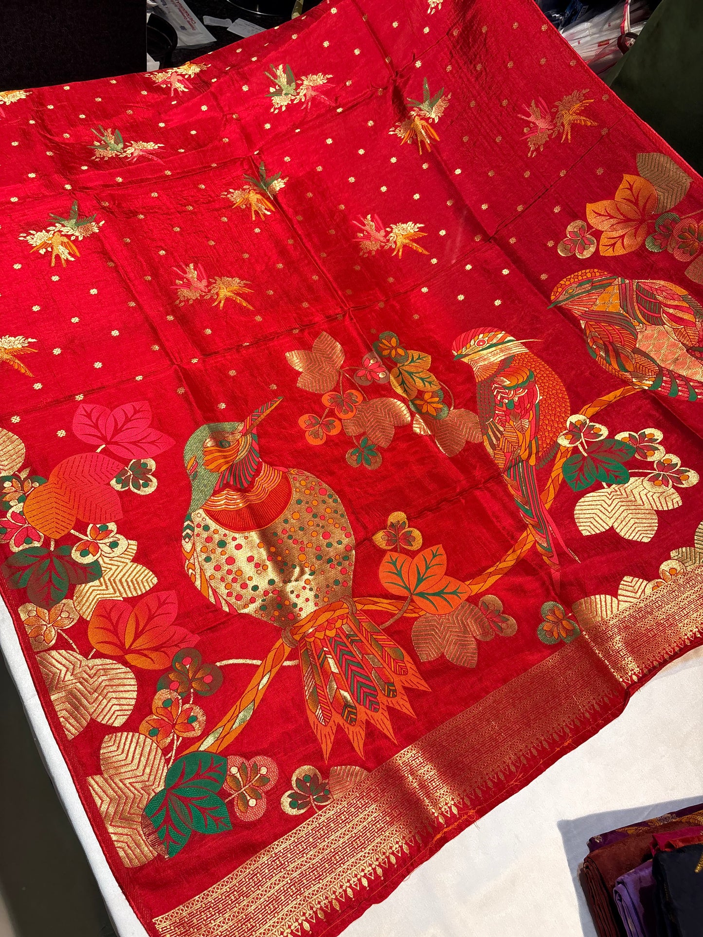 PREMIUM TUSSUR GEORGETTE SAREE WITH MEENA WORK