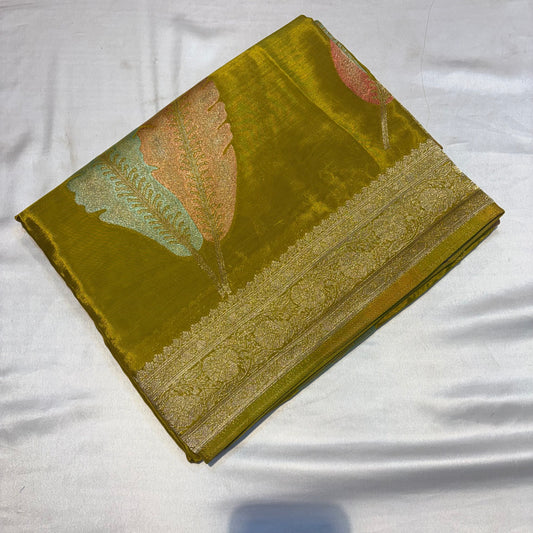 PREMIUM H.O CREAPE SILK SAREES(MUSTURD)