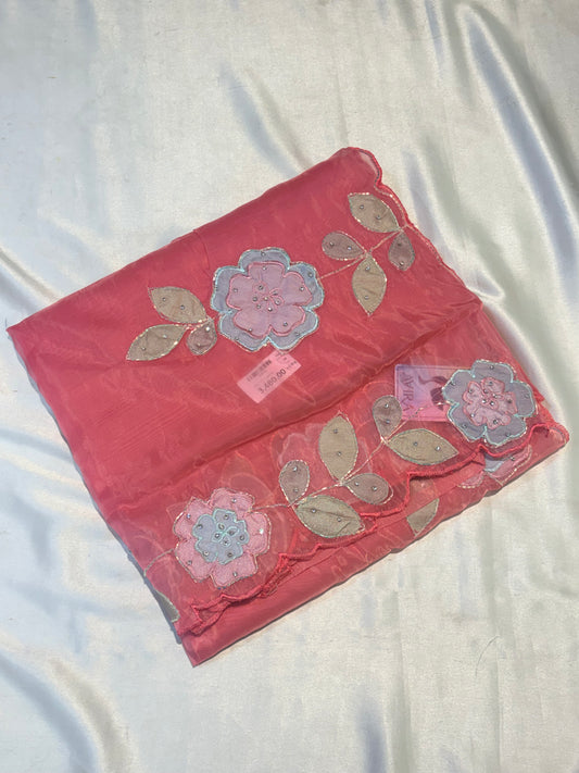FANCY SAREES WITH APPLIQUE WORK SAREES