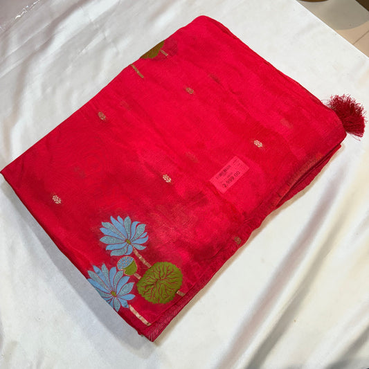 PREMIUM KOLKATA CREAPE SAREE WITH MEENA BUTTA