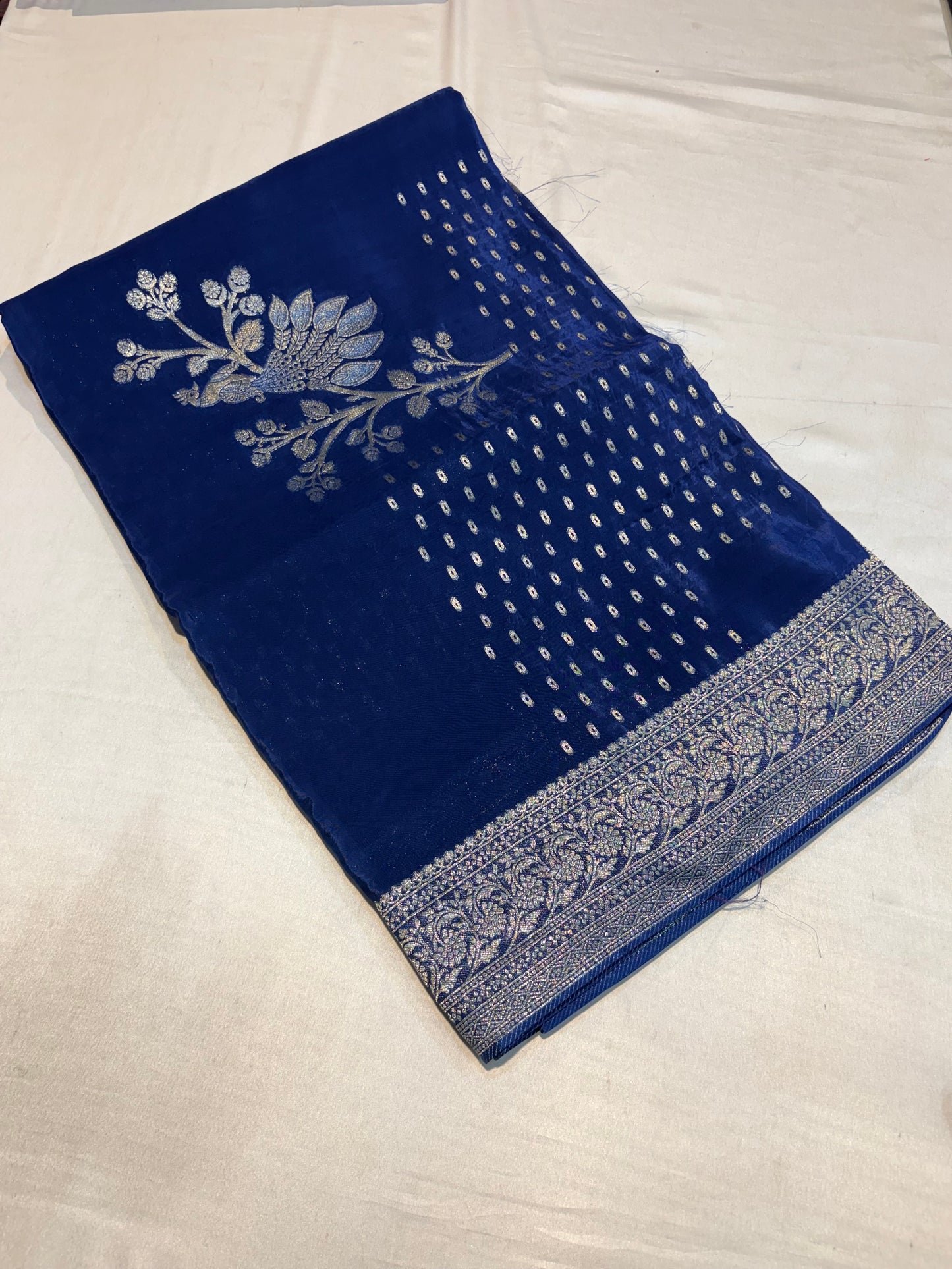 PREMIUM CHINON CREAPE SAREES